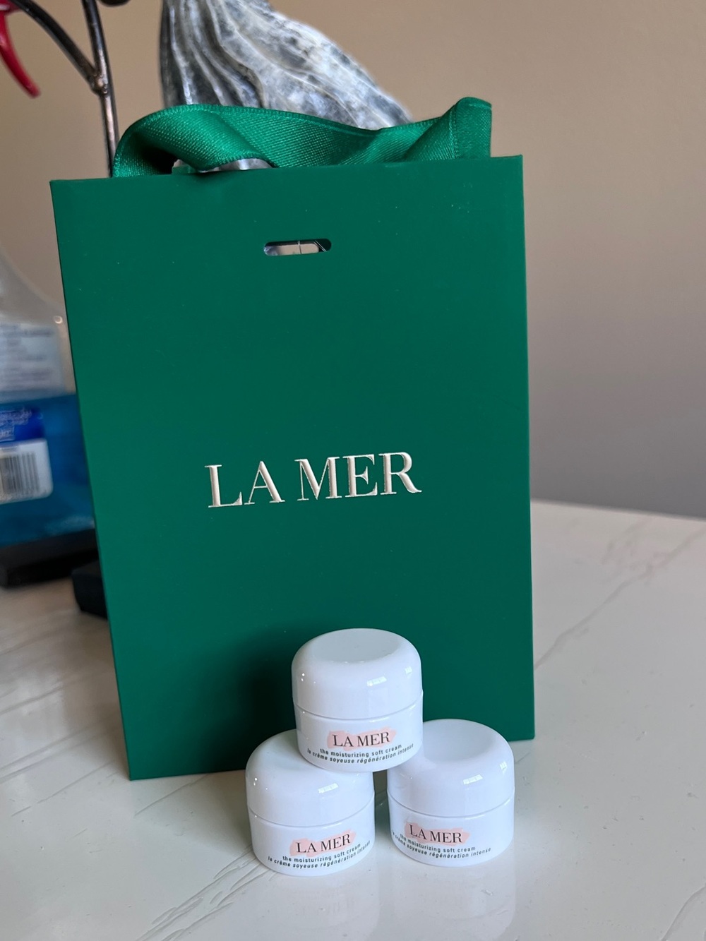 New！3Pc La Mer Moisturizing Soft Cream( 3.5ml*3=10.5mL )